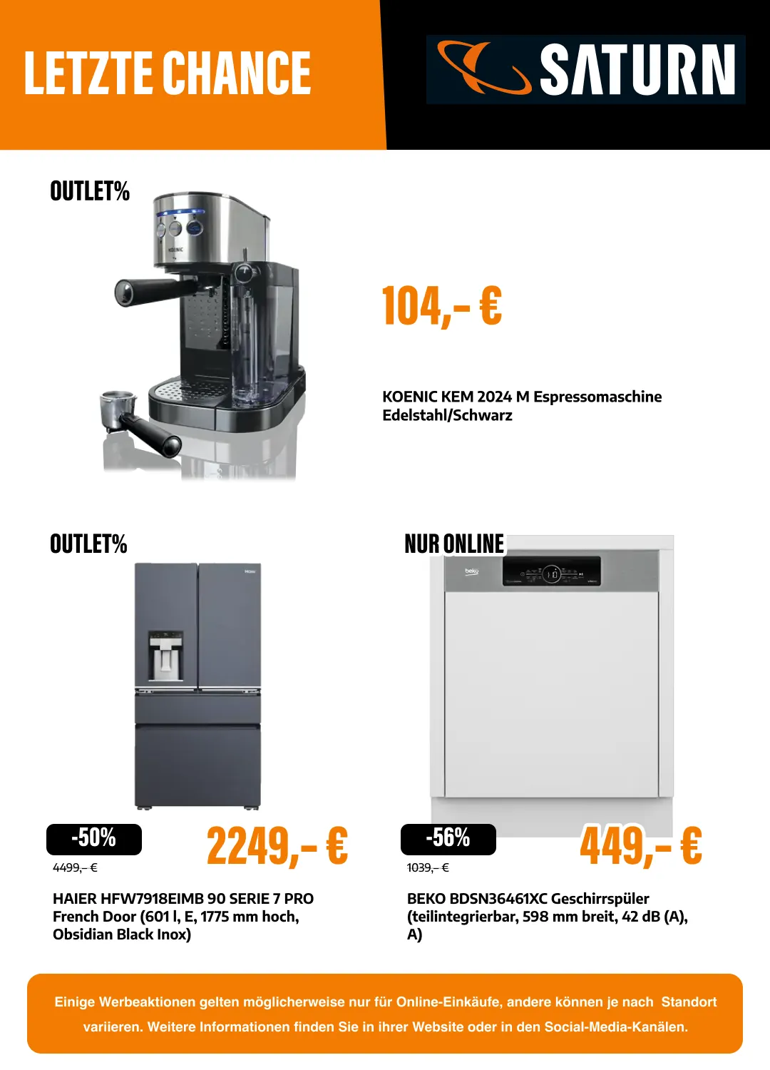 Saturn OUTLET% von 14. Juli bis 29. Juli 2026 - Prospekt seite 9