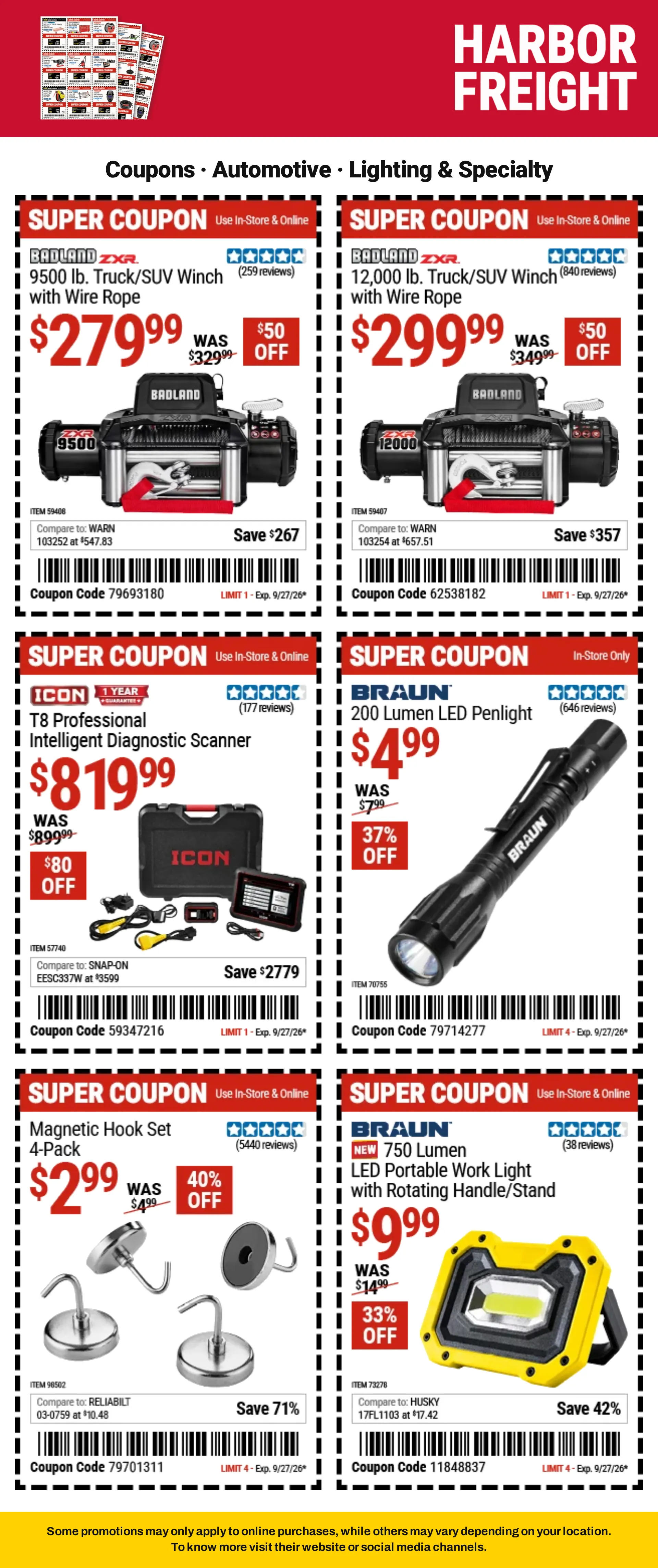 Weekly ad Harbor Freight — Coupons — 2026-09-21 from September 21 to October 8 2026 - Page 9