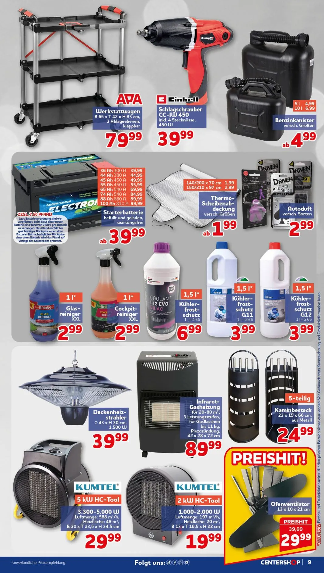 CENTERSHOP — 2026-10-19 von 19. Oktober bis 24. Oktober 2026 - Prospekt seite 9