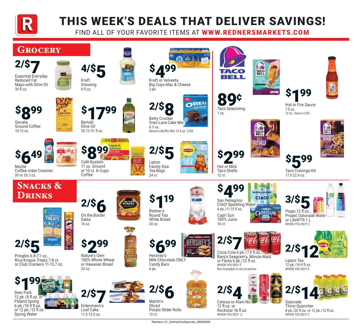 Weekly promotion Redner's Market — 2026-08-06 spanning from August 6 to August 12 2026 - Page 9 for Catalogue 365