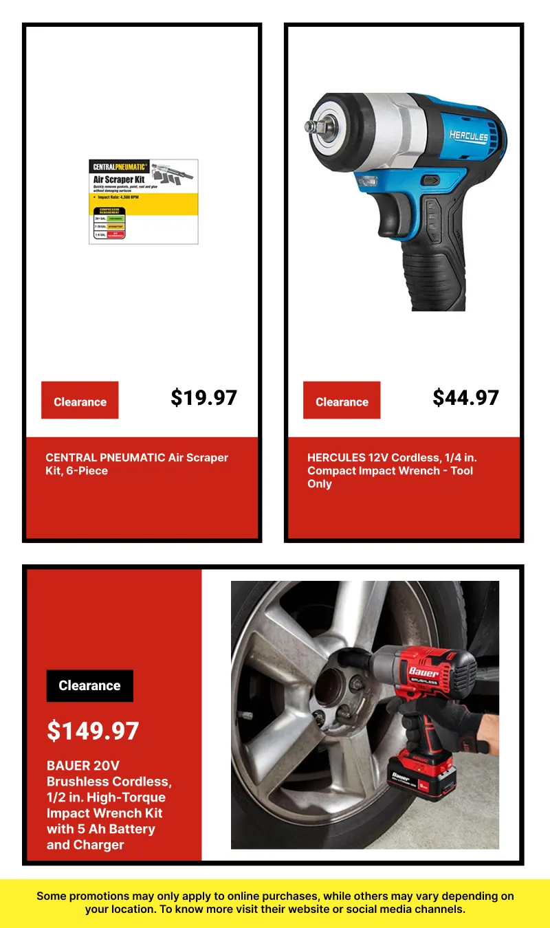Weekly ad Clearance Tools At Harbor Freight from July 8 to July 23 2026 - Page 9