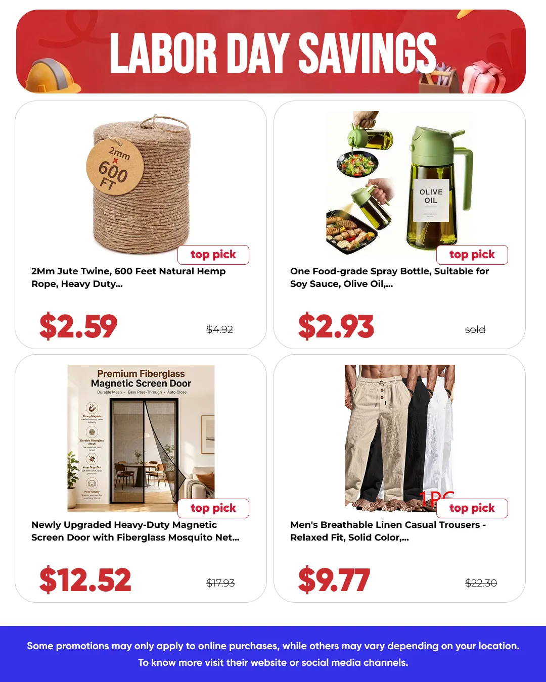 Weekly promotion Temu — 2026-09-03 spanning from September 3 to September 8 2026 - Page 10 for Catalogue 365