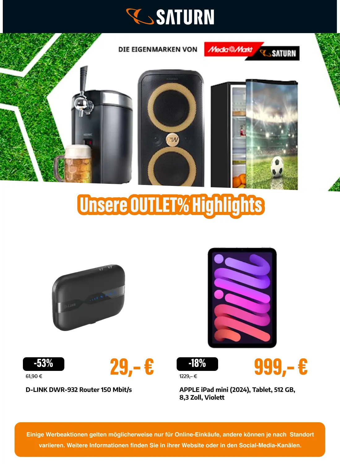 Saturn OUTLET% von 14. Juli bis 29. Juli 2026 - Prospekt seite 11