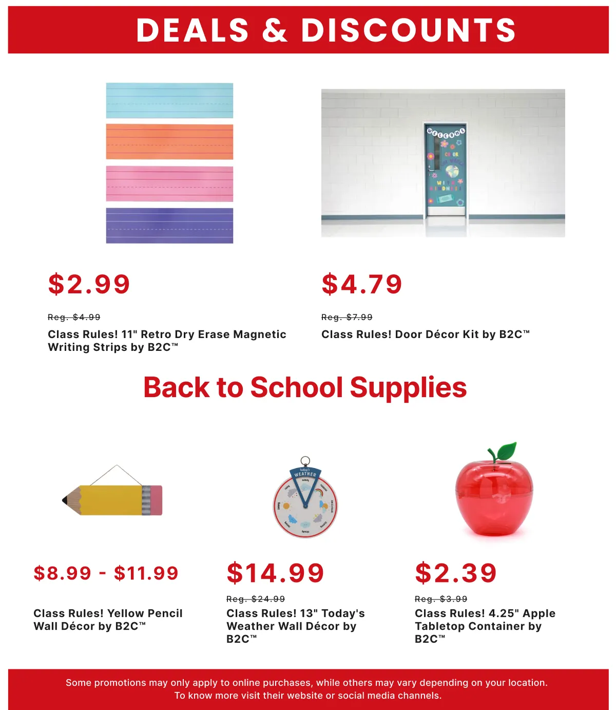 Weekly promotion Back to School Supplies spanning from August 3 to August 18 2026 - Page 11 for Catalogue 365