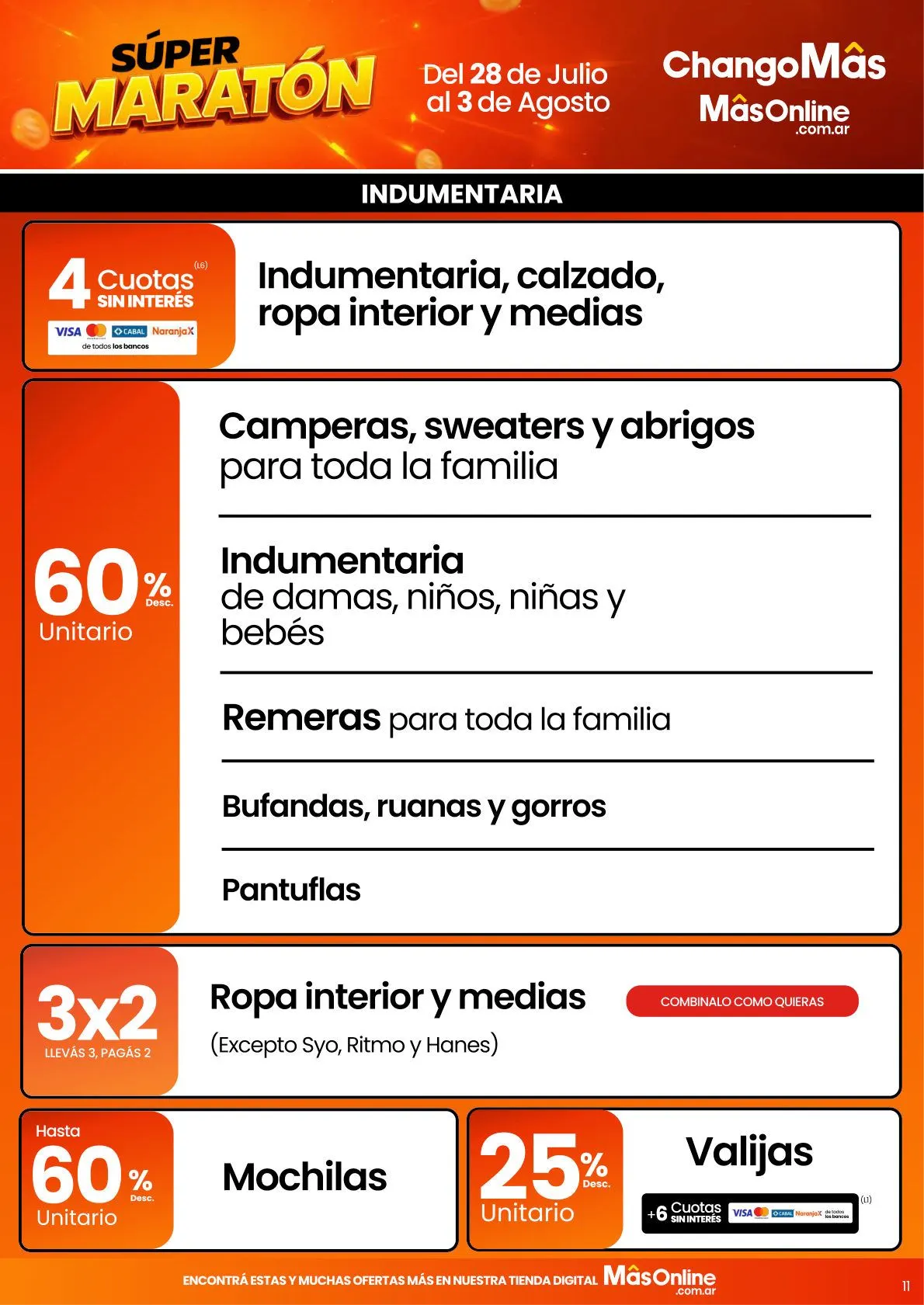 Ofertas de Changomas — 2026-07-28 28 de julio al 3 de agosto 2026 - Página 11 del catálogo