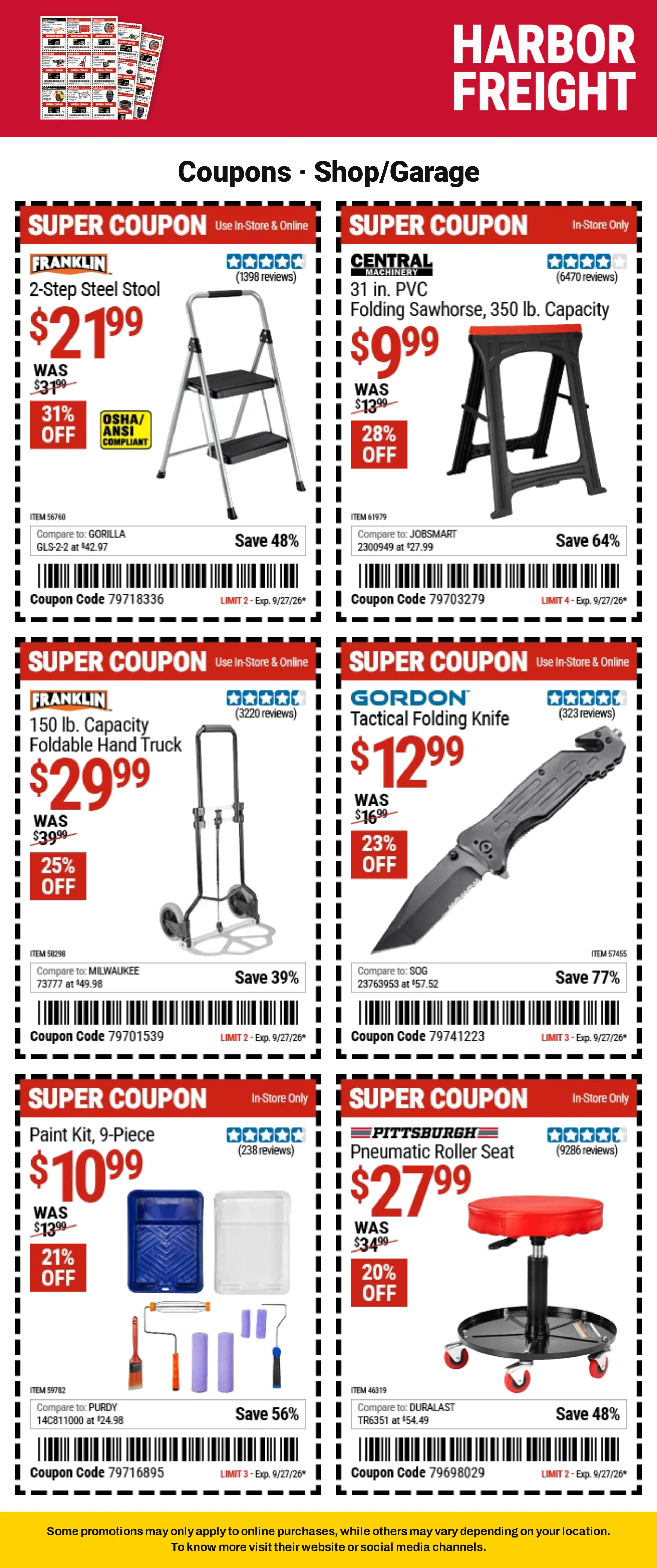 Weekly ad Harbor Freight — Coupons — 2026-09-21 from September 21 to October 8 2026 - Page 11