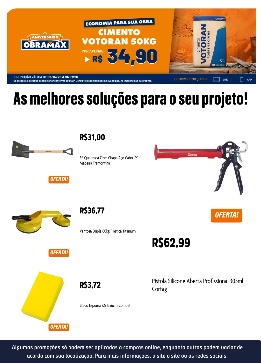 Encarte de Ofertas de Aniversário Obramax 17 de julho até 20 de julho 2026 - Pagina 12