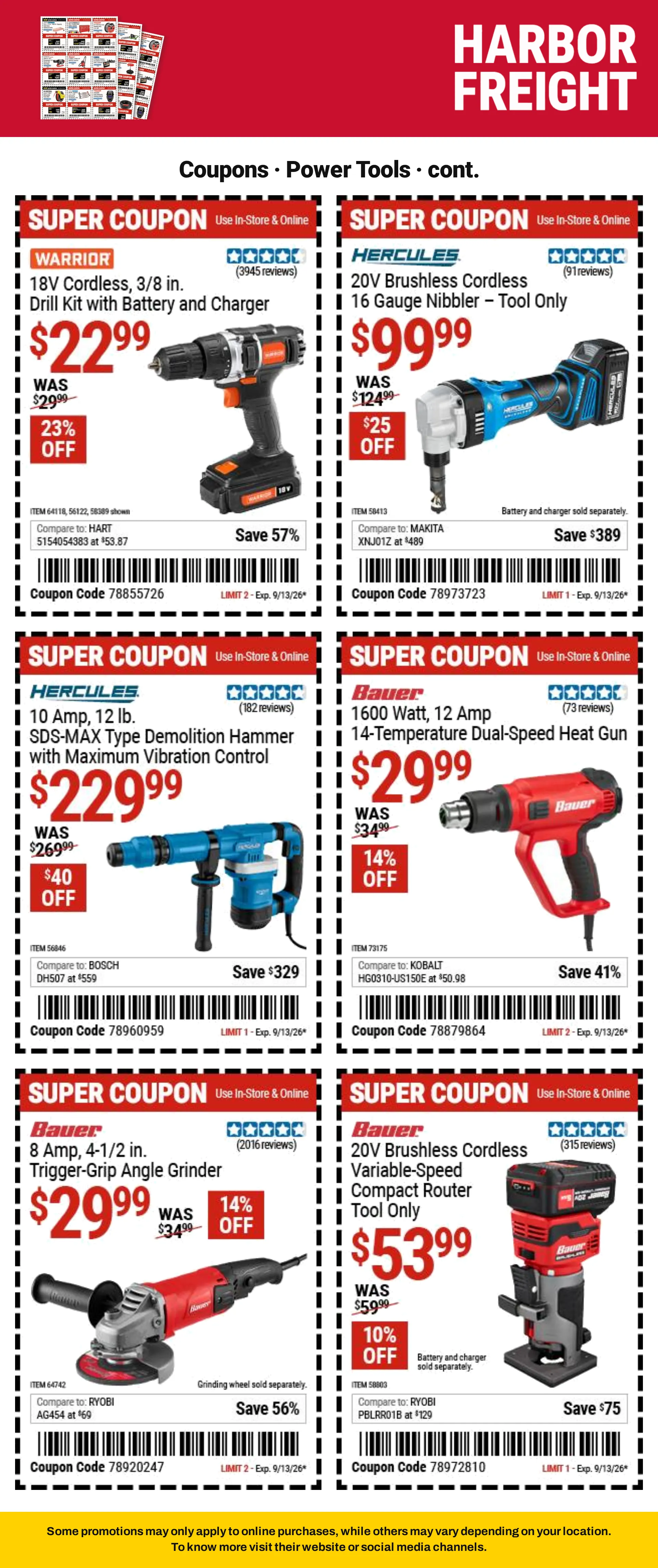 Weekly ad Harbor Freight - 2026-09-01 from September 1 to September 10 2026 - Page 13