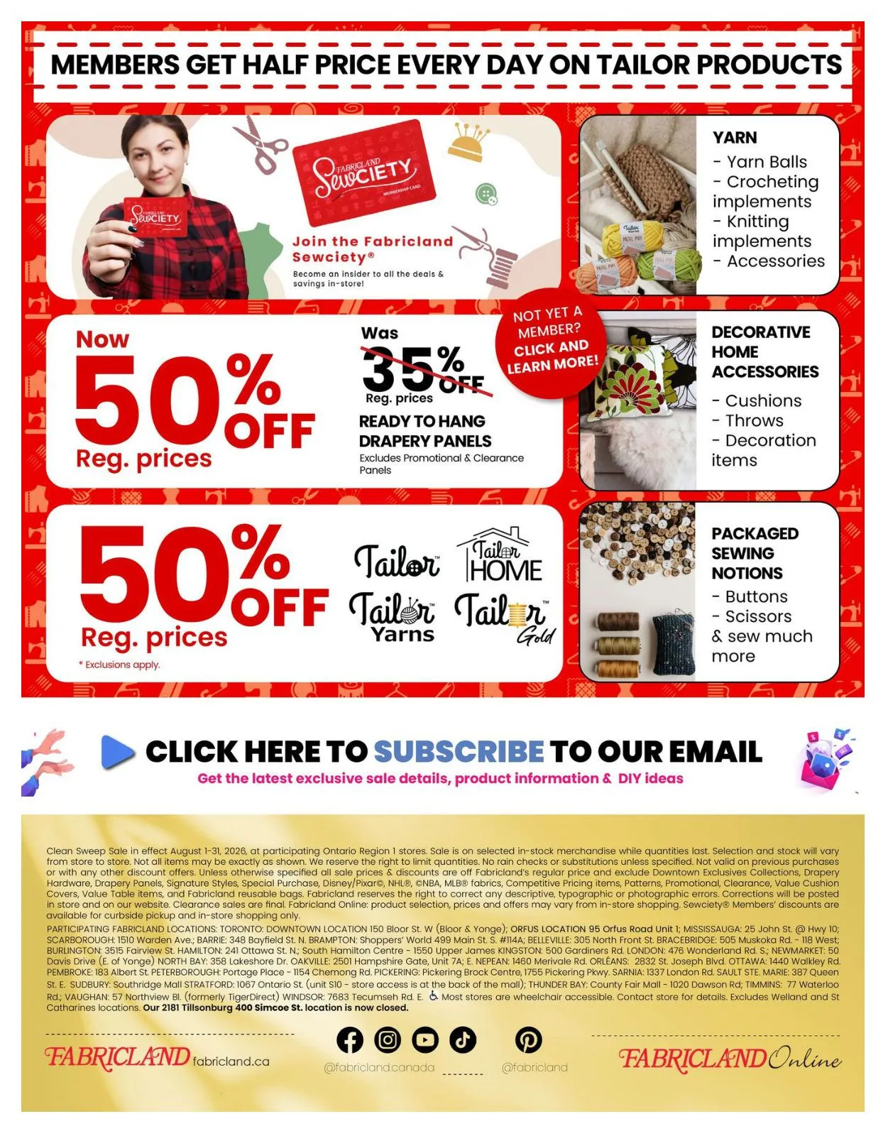 Fabricland — 2026-08-03 from August 3 to August 31 2026 - flyer page 16