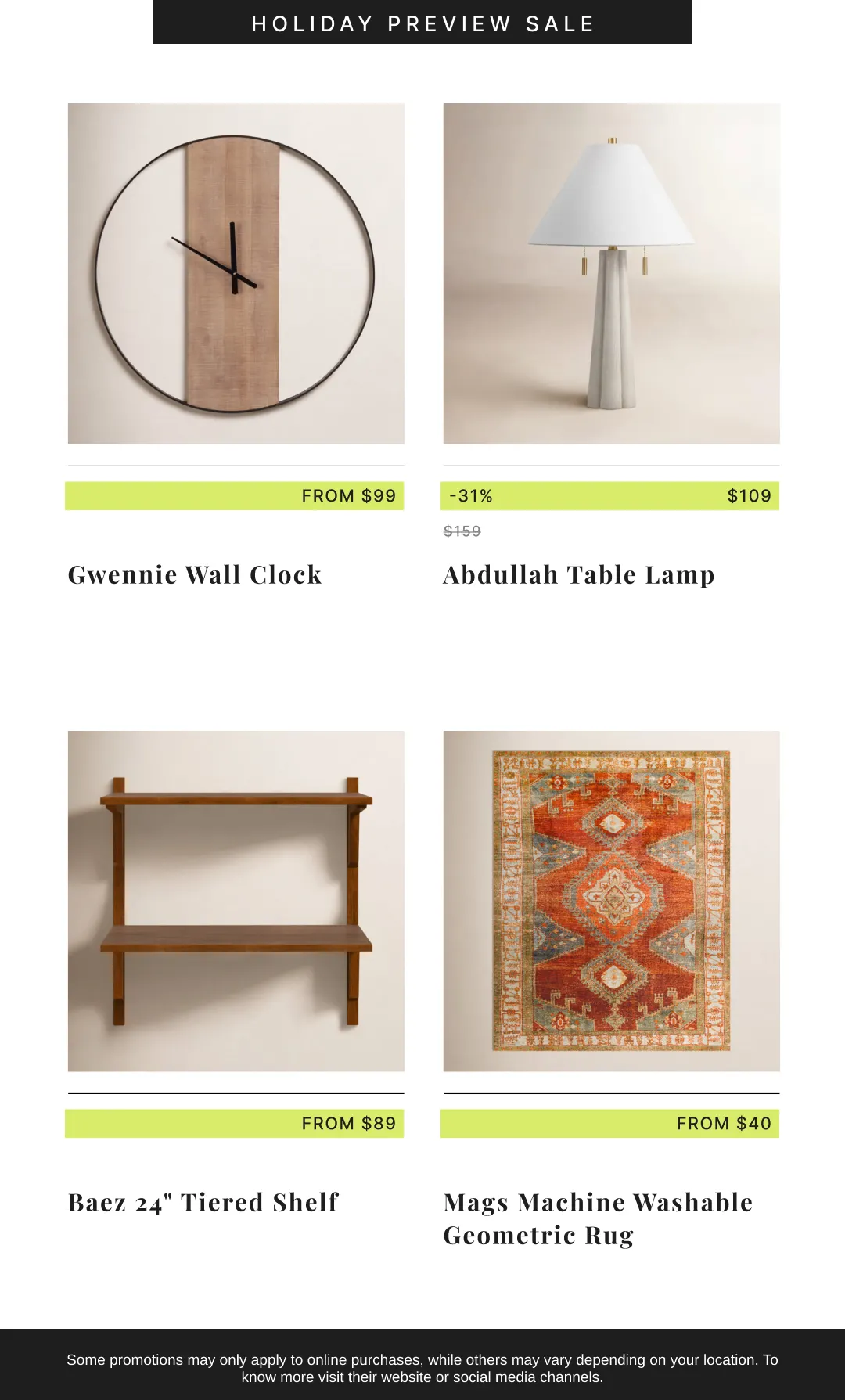 Weekly promotion Joss & Main — 2026-10-15 spanning from October 15 to November 2 2026 - Page 16 for Catalogue 365