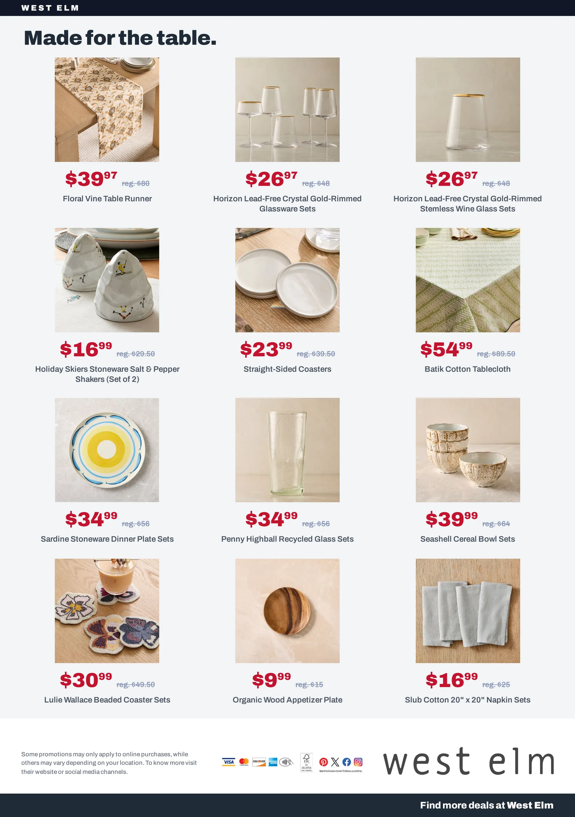 Weekly promotion West Elm — 2026-10-22 spanning from October 22 to October 29 2026 - Page 16 for Catalogue 365