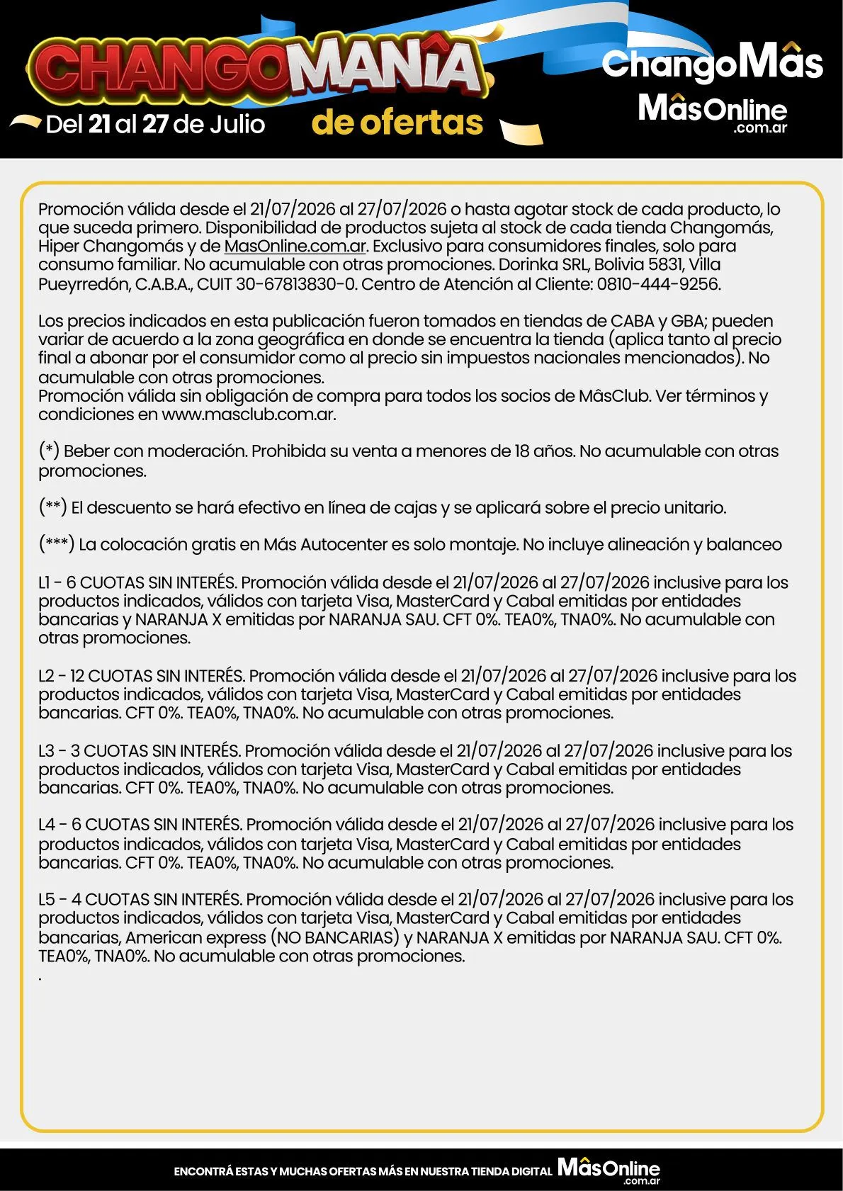 Ofertas de Changomas — 2026-07-21 21 de julio al 27 de julio 2026 - Página 17 del catálogo