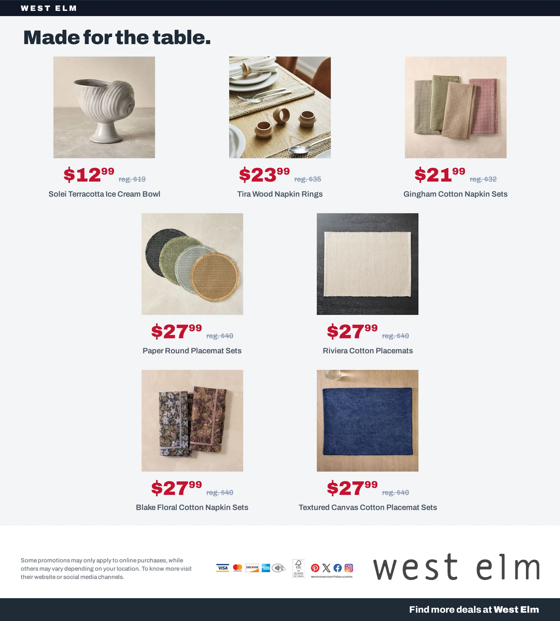 Weekly promotion West Elm — 2026-10-22 spanning from October 22 to October 29 2026 - Page 17 for Catalogue 365