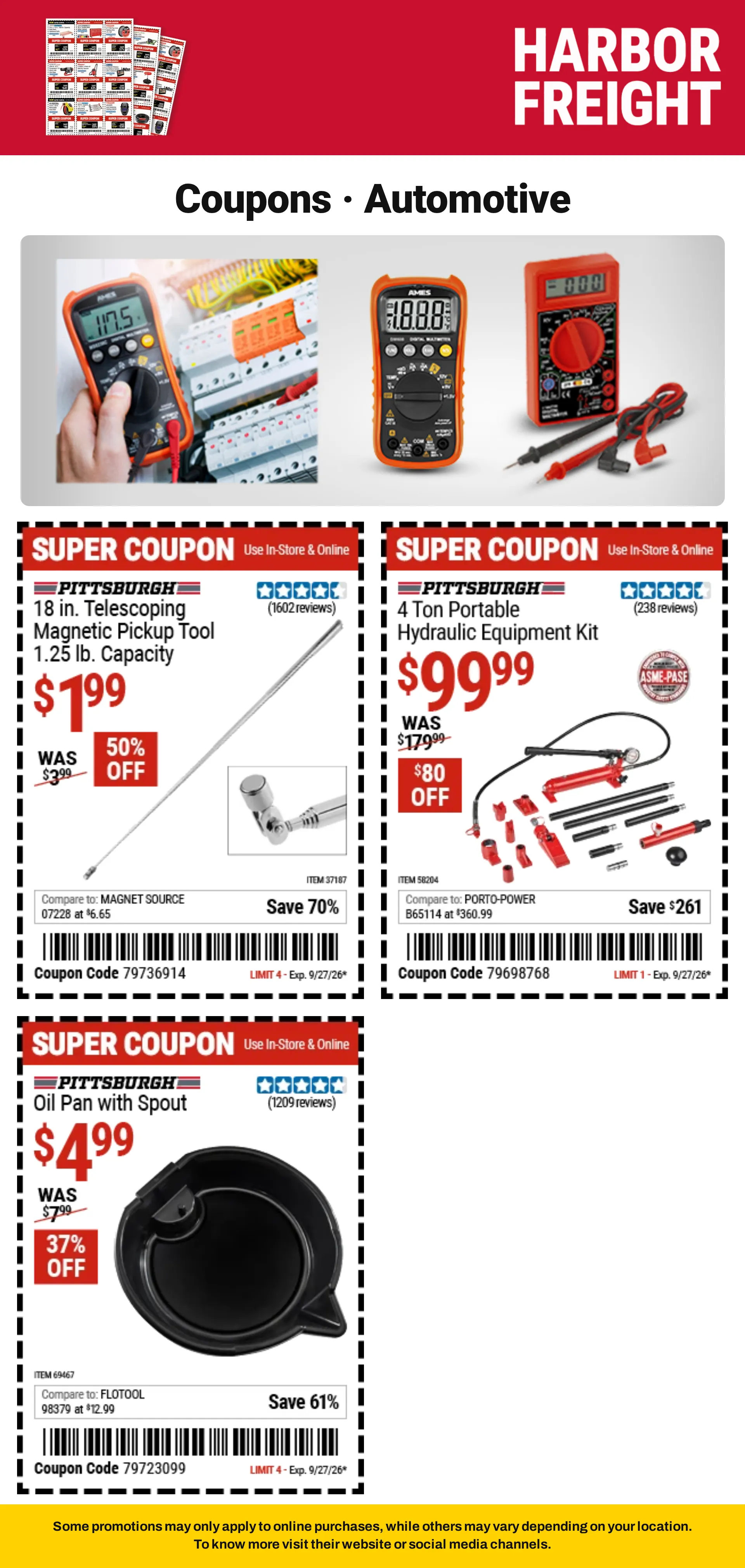 Weekly ad Harbor Freight — Coupons — 2026-09-21 from September 21 to October 8 2026 - Page 19