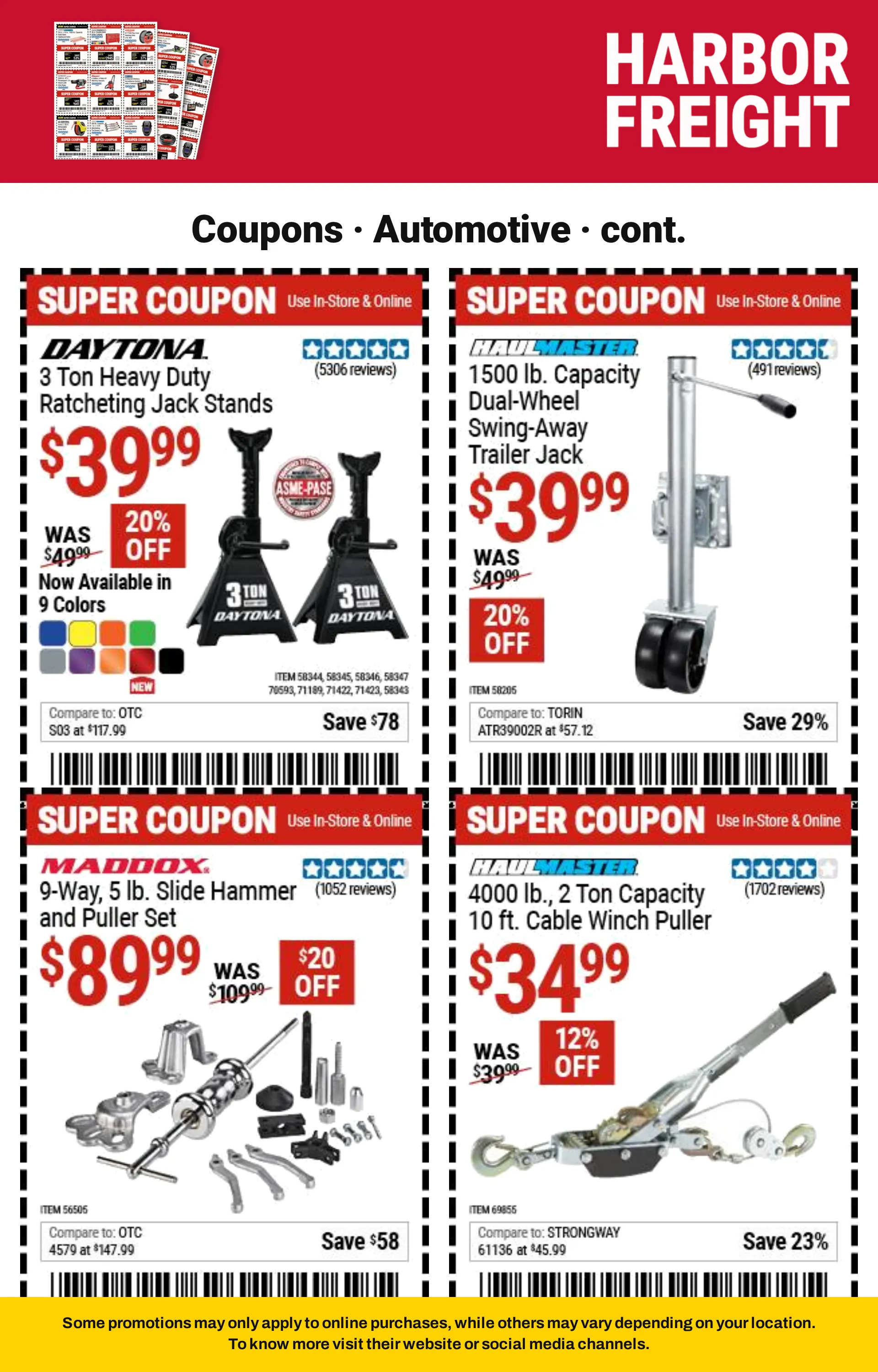 Weekly promotion Harbor Freight - 2026-09-01 spanning from September 1 to September 10 2026 - Page 19 for Catalogue 365