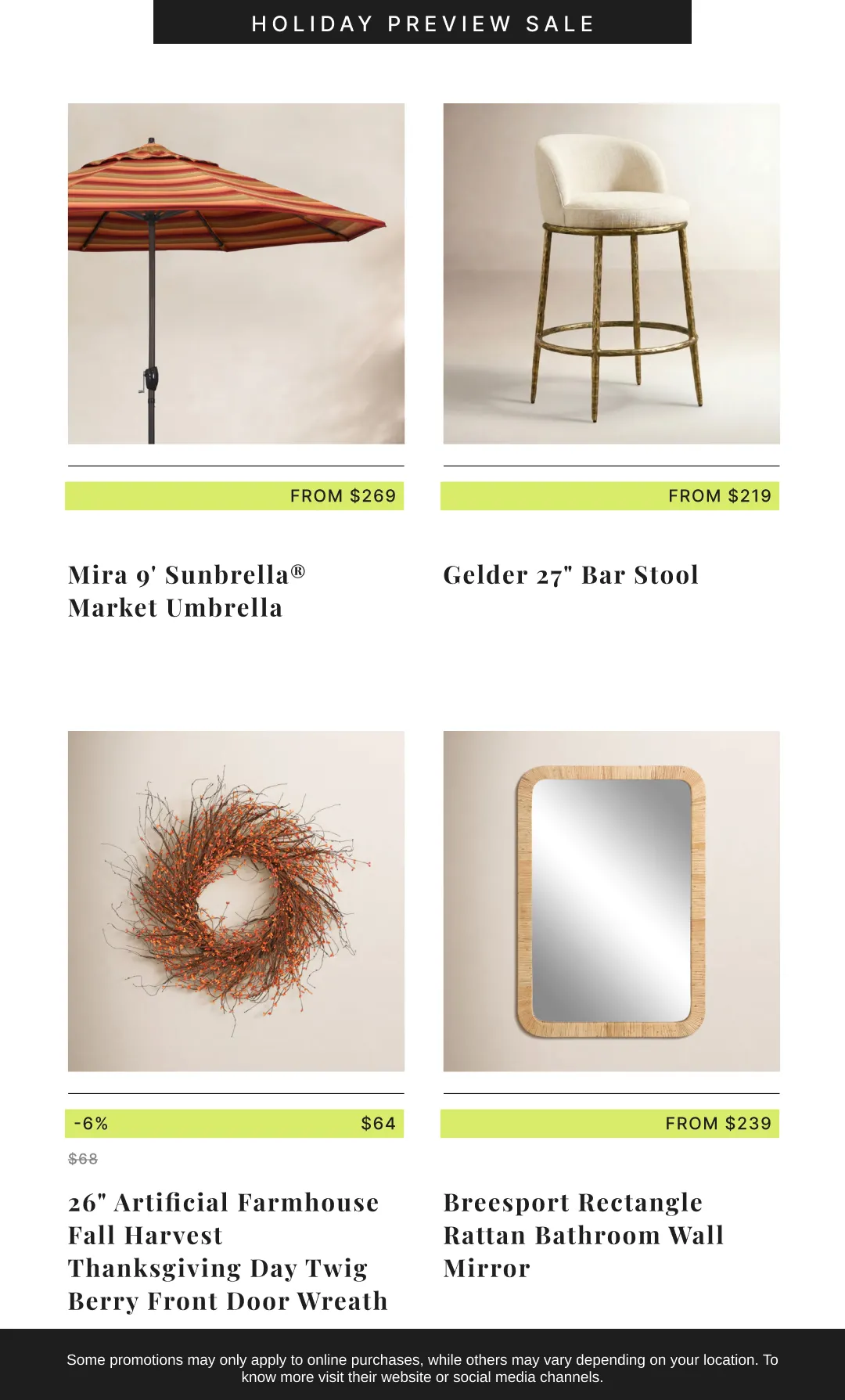 Weekly promotion Joss & Main — 2026-10-15 spanning from October 15 to November 2 2026 - Page 19 for Catalogue 365