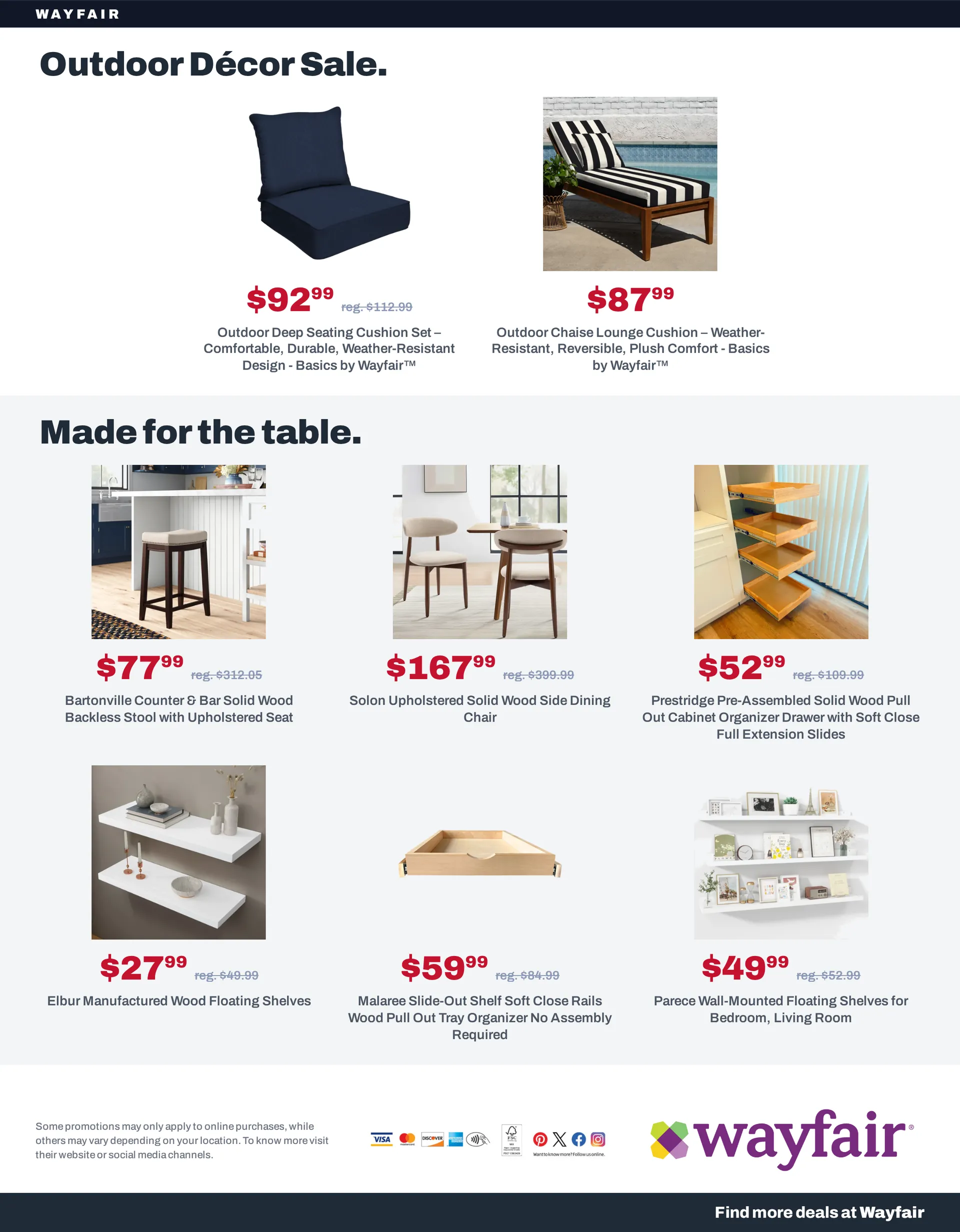 Weekly promotion Wayfair — 2026-10-16 spanning from October 16 to October 30 2026 - Page 20 for Catalogue 365
