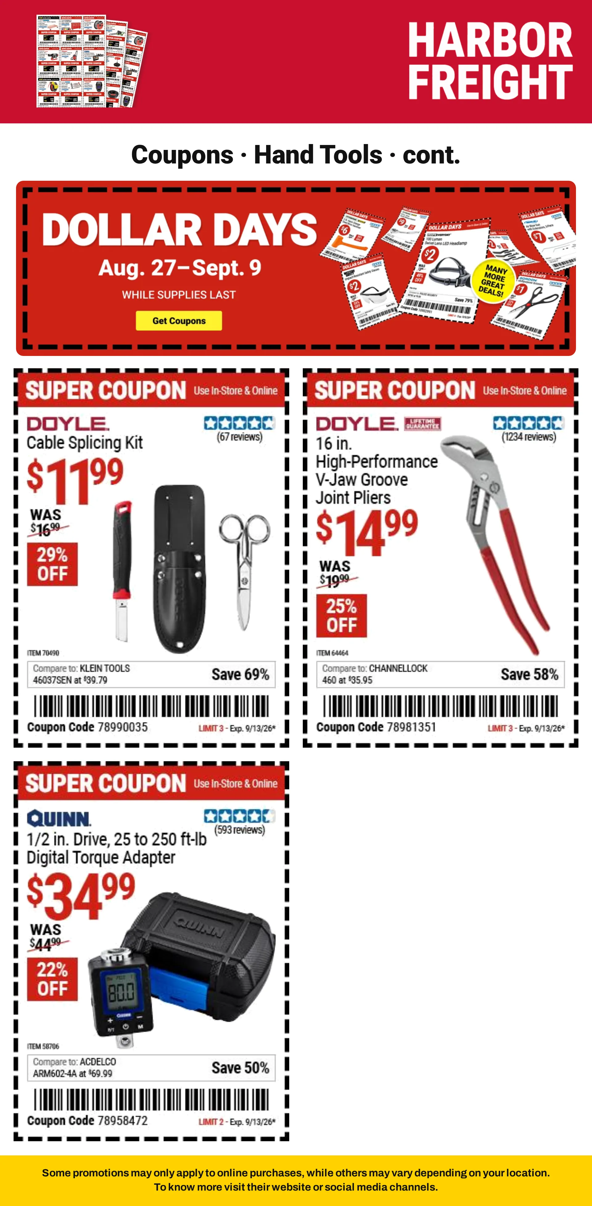 Weekly ad Harbor Freight - 2026-09-01 from September 1 to September 10 2026 - Page 20