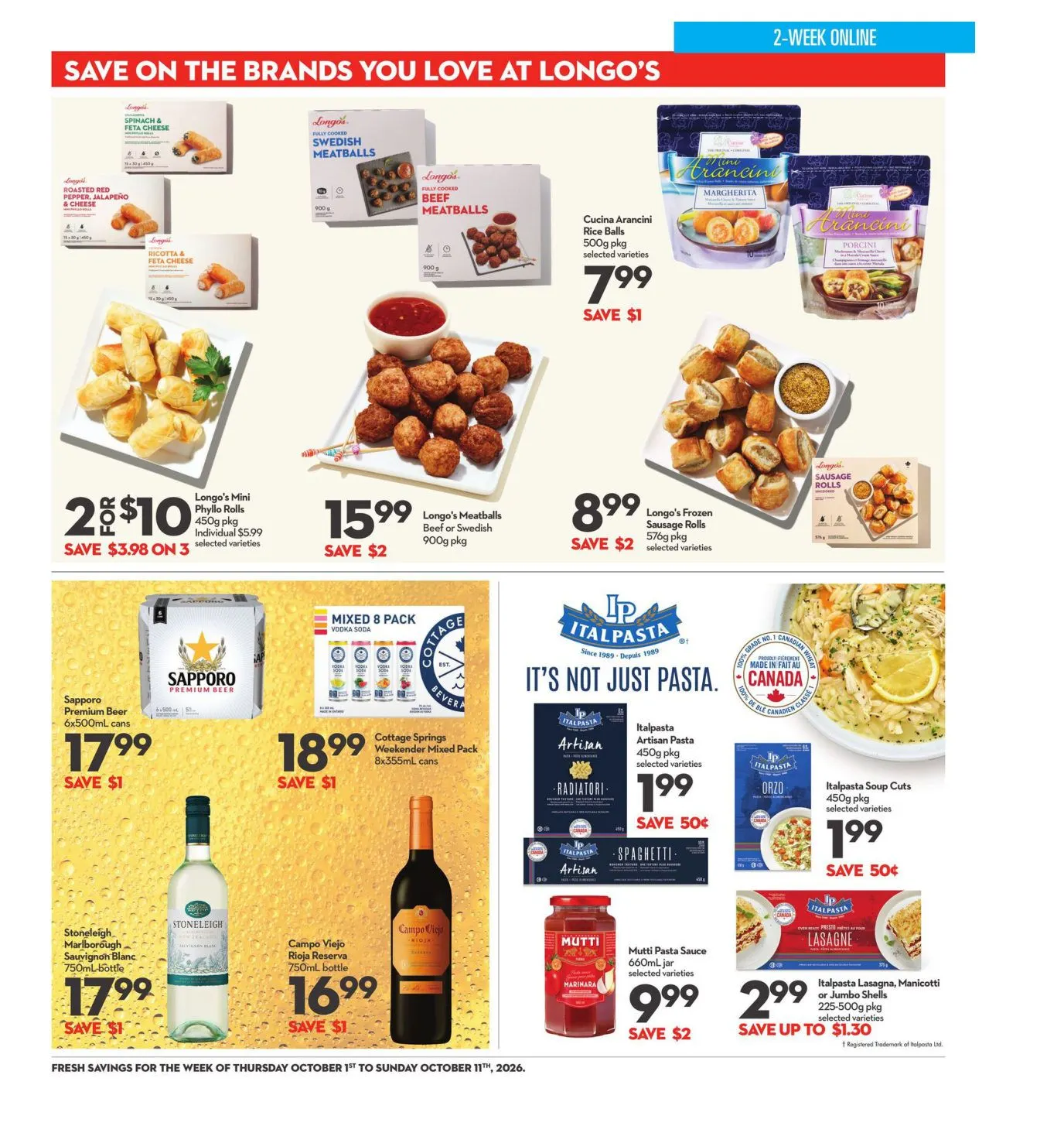 Longo's — 2026-10-01 from October 1 to October 11 2026 - flyer page 26
