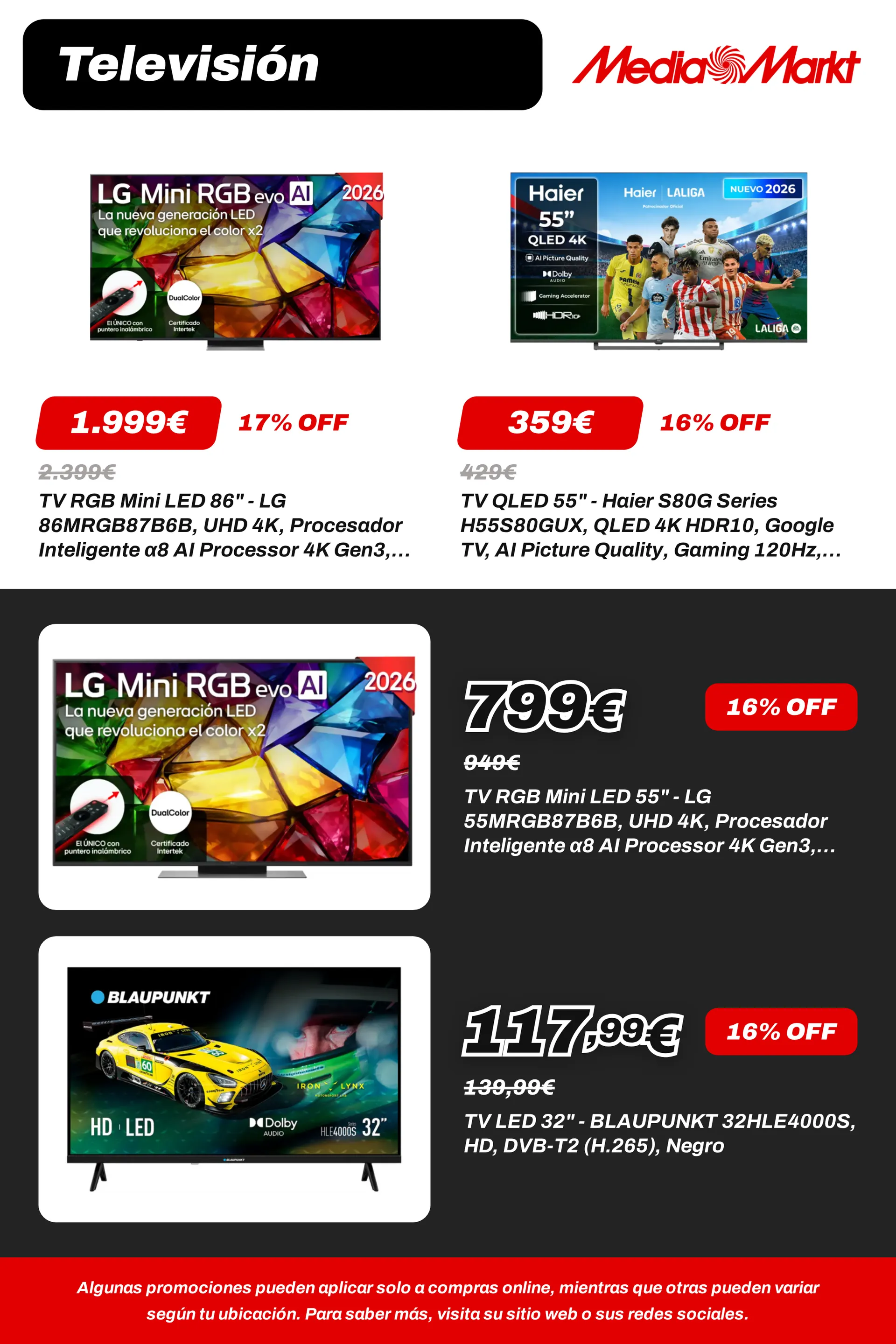 Catálogo de MediaMarkt — TVs y Monitores — 2026-09-14 14 de septiembre al 5 de octubre 2026 - Página 35