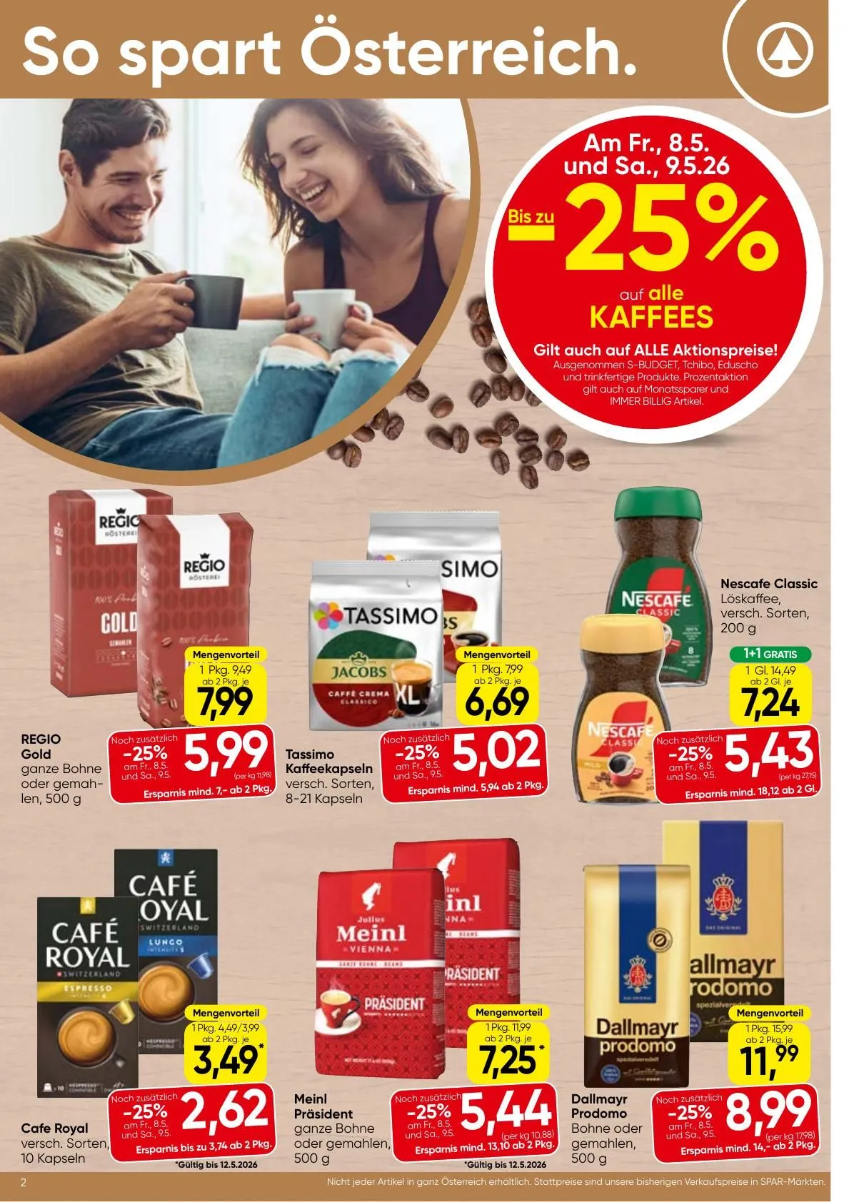 SPAR Prospekte von 7. Mai bis 20. Mai 2026 - Flugblätt seite  2
