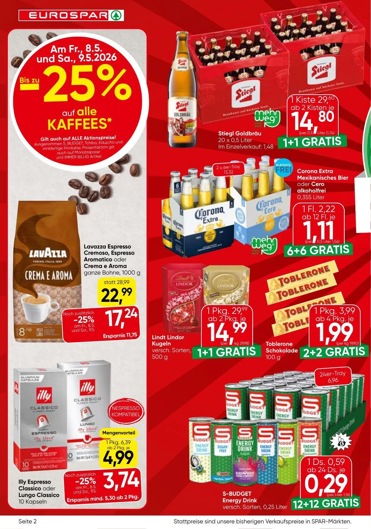 SPAR Prospekte von 7. Mai bis 20. Mai 2026 - Flugblätt seite  2