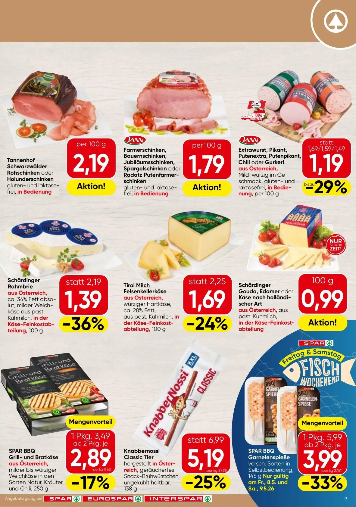 SPAR Prospekte von 7. Mai bis 20. Mai 2026 - Flugblätt seite  9