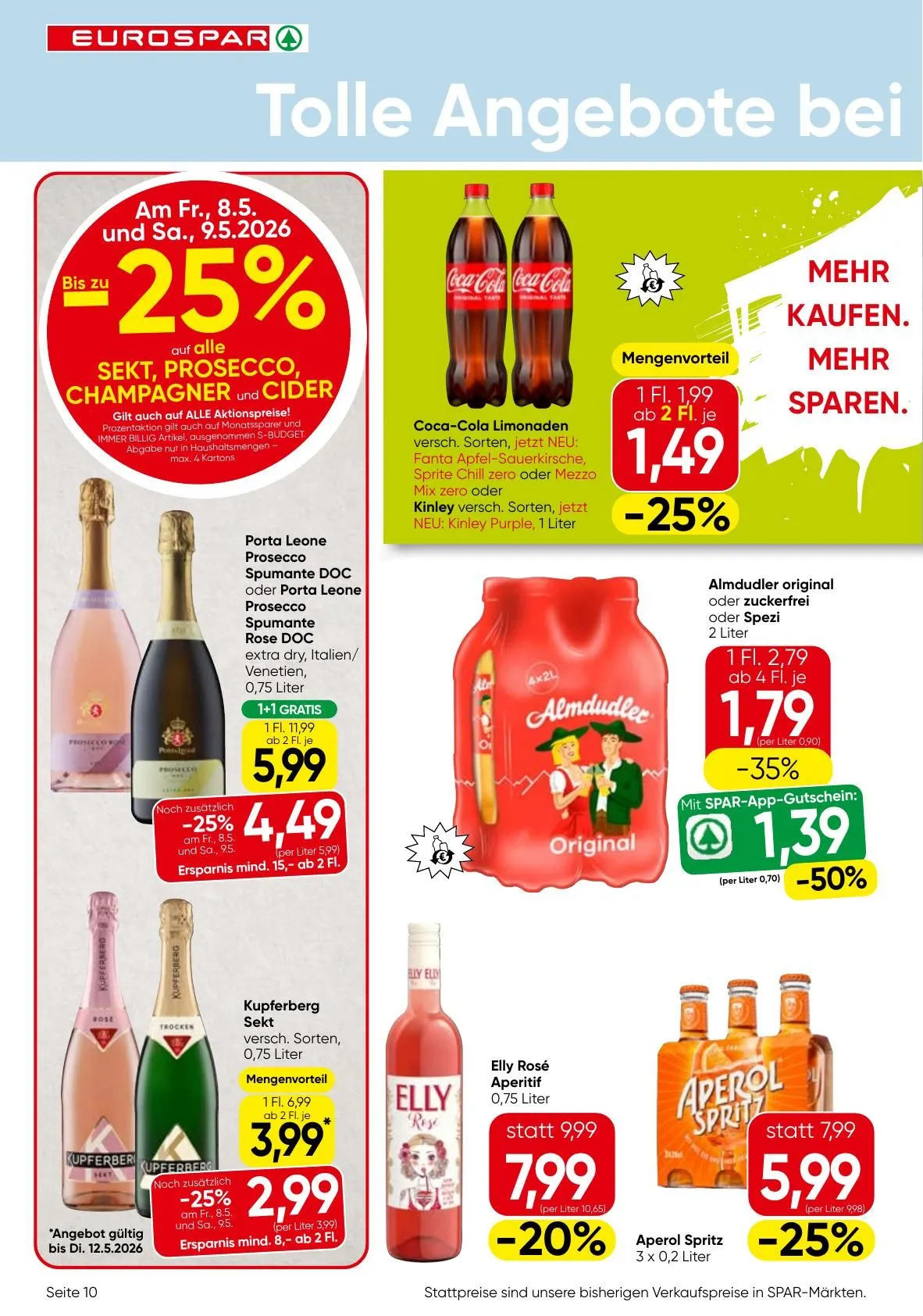 SPAR Prospekte von 7. Mai bis 20. Mai 2026 - Flugblätt seite  10