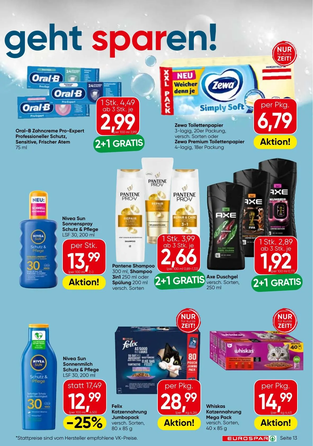 SPAR Prospekte von 7. Mai bis 20. Mai 2026 - Flugblätt seite  13