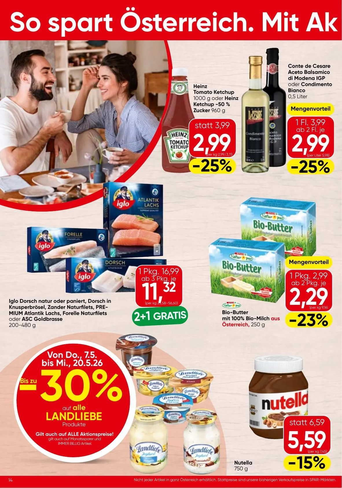 SPAR Prospekte von 7. Mai bis 20. Mai 2026 - Flugblätt seite  14
