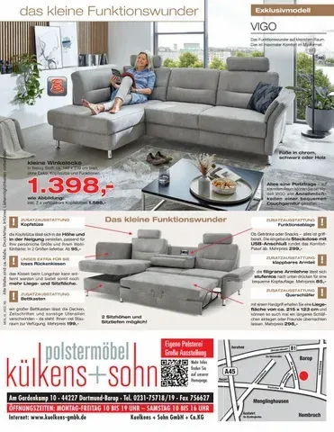 Külkens+sohn Polstermöbel Prospekt von 16. April bis 30. April 2025 - Prospekt seite 16