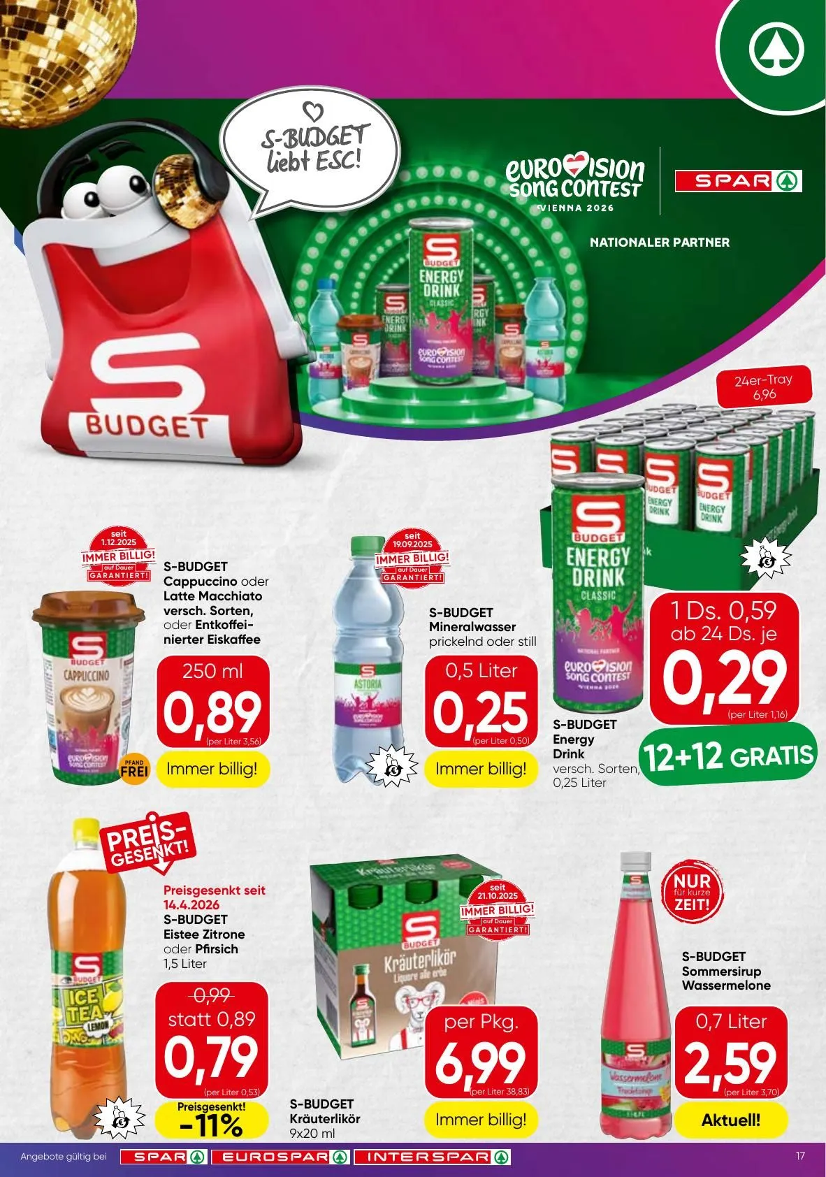 SPAR Prospekte von 7. Mai bis 20. Mai 2026 - Flugblätt seite  17