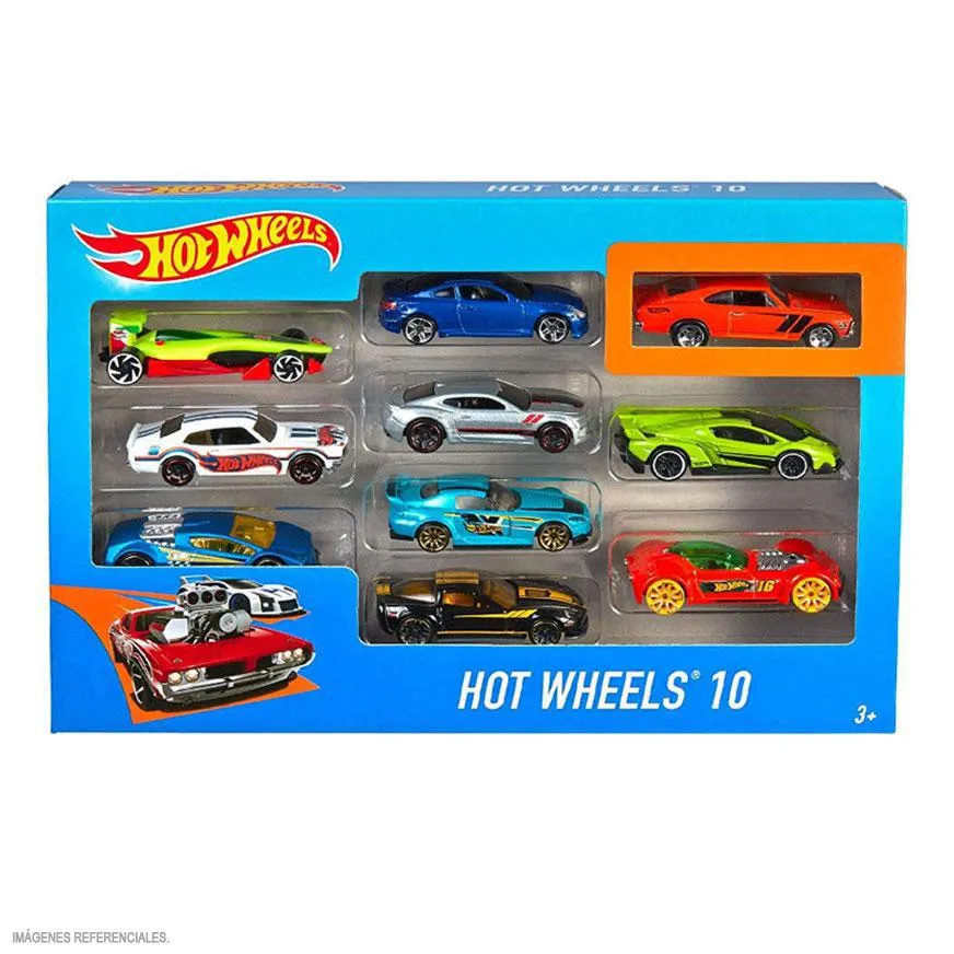 Autos Básicos Hot Wheels Pack X 10 Unidades