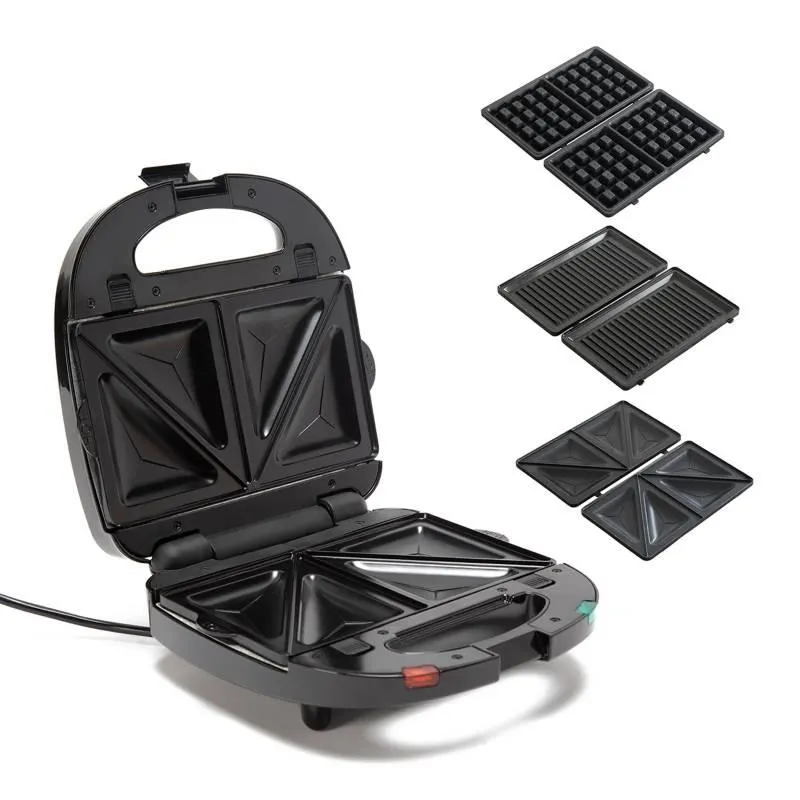 Sandwichera Wafflera Panini 3 en 1 WSM-BRATEN3