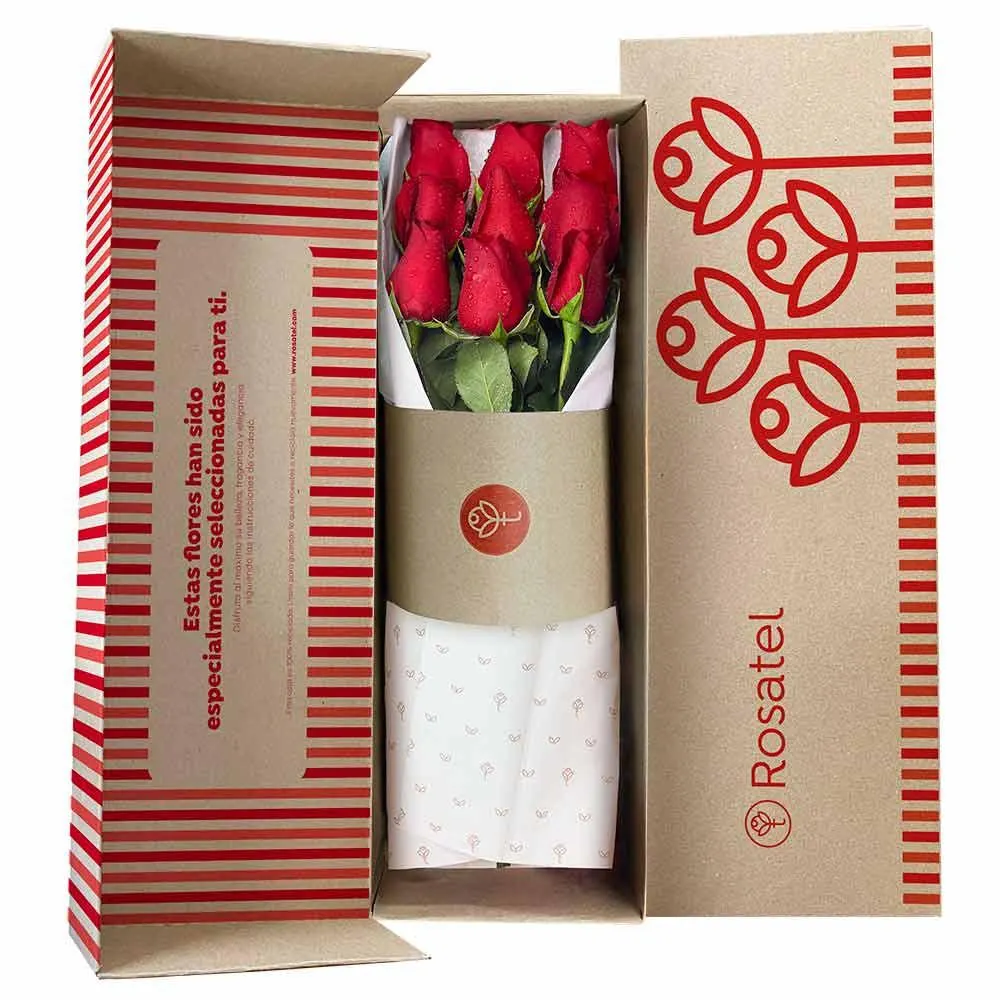 Caja Natural Rosatel Nueva Edición con 9 Rosas