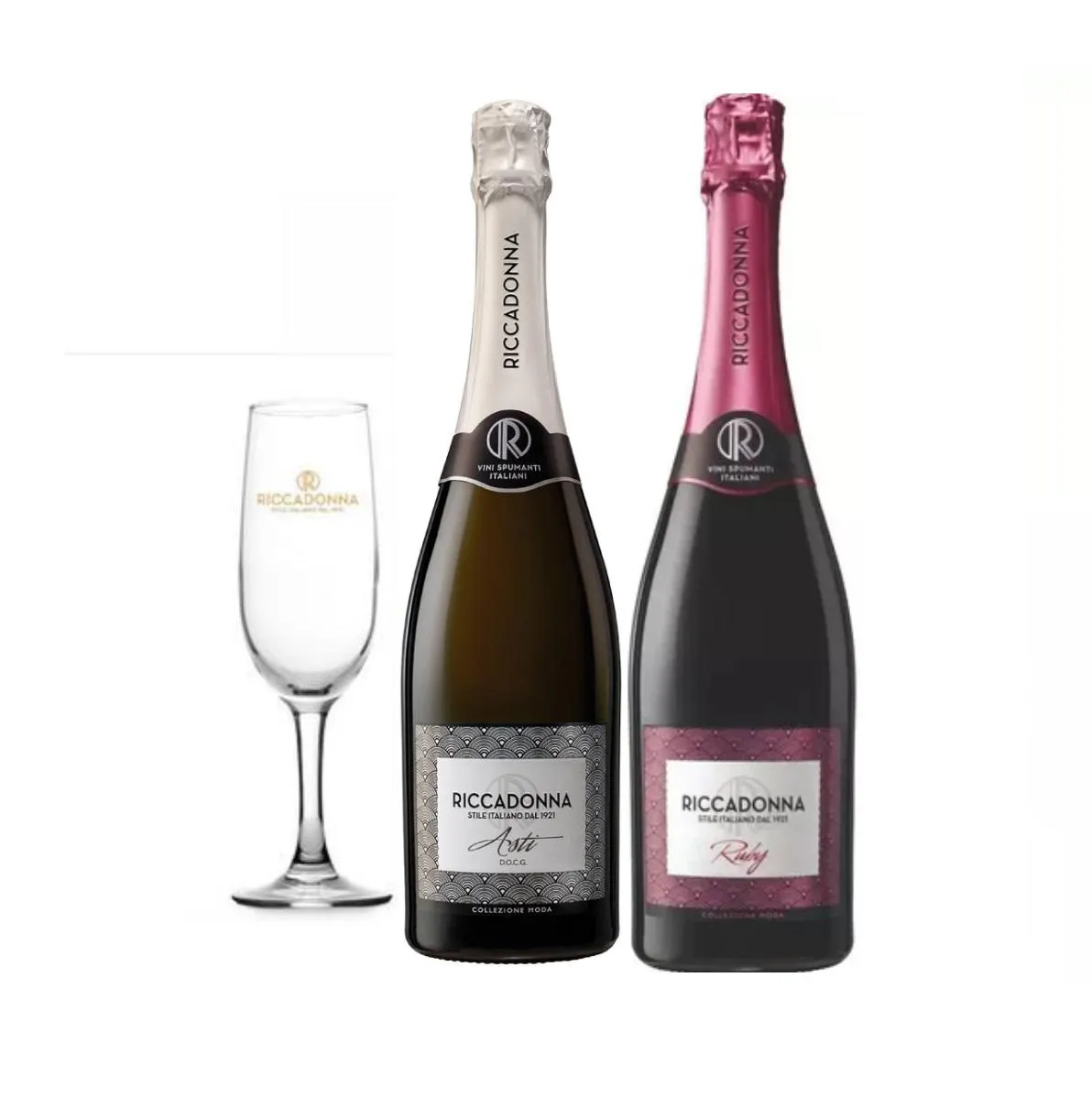 RICCA DONNA RUBY 750 ML+ ASTI 750 ML + COPA