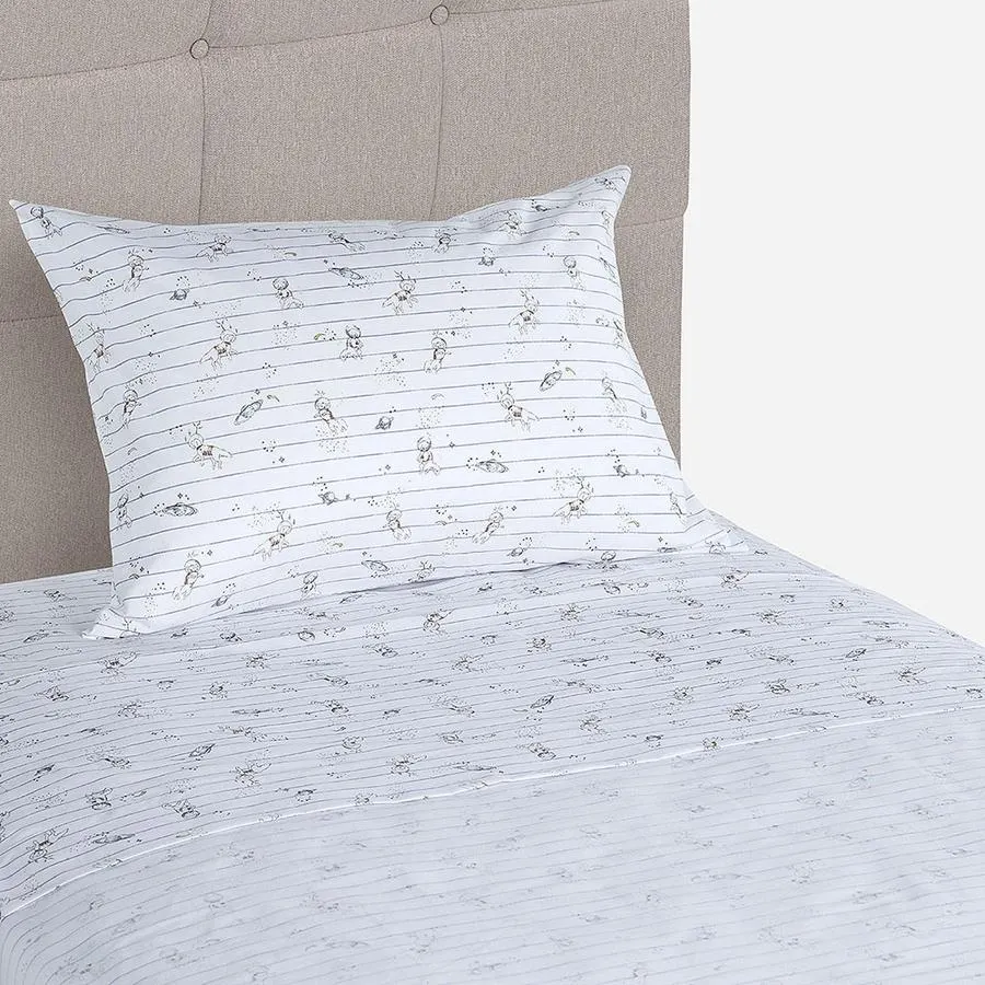 Sábana 144 Hilos Polycotton Infantil Space Tech