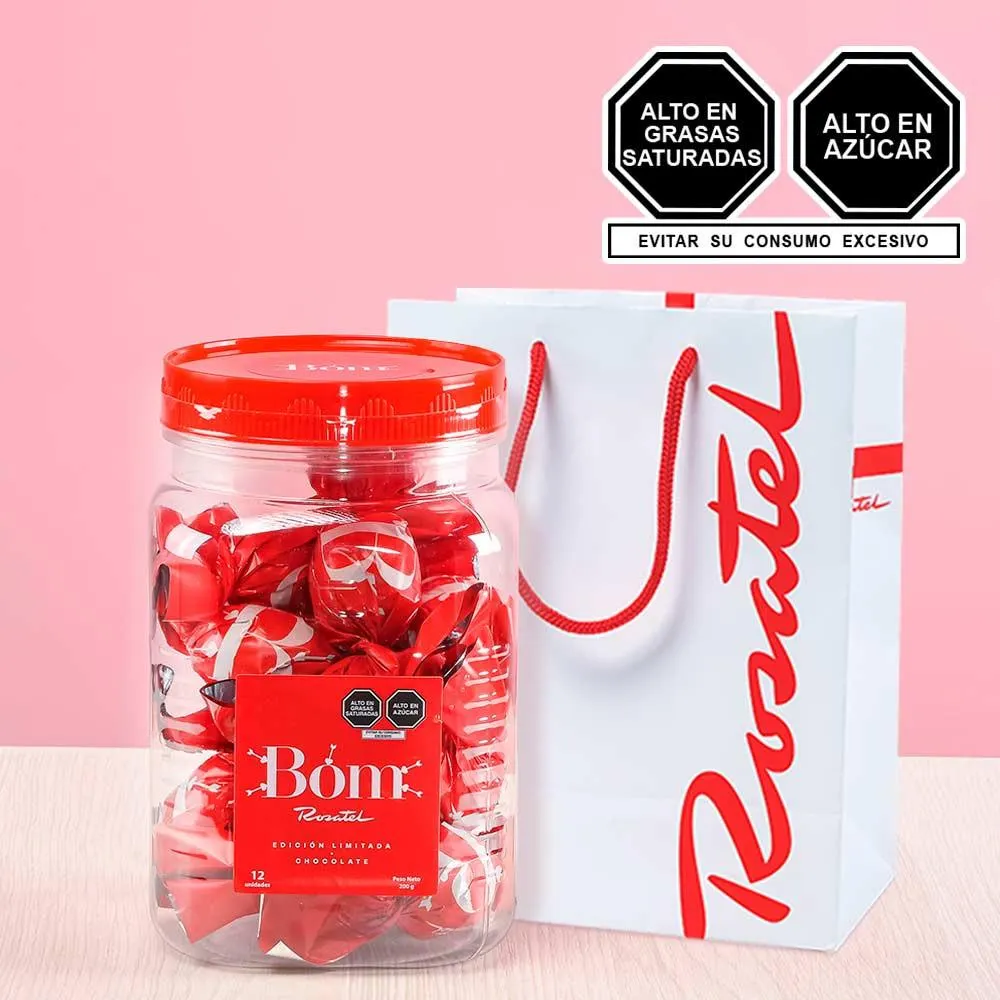 Pomo Bom Rosatel con Chocolates