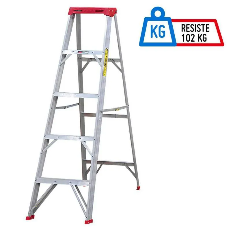 Escalera Tijera Aluminio 5 Pasos