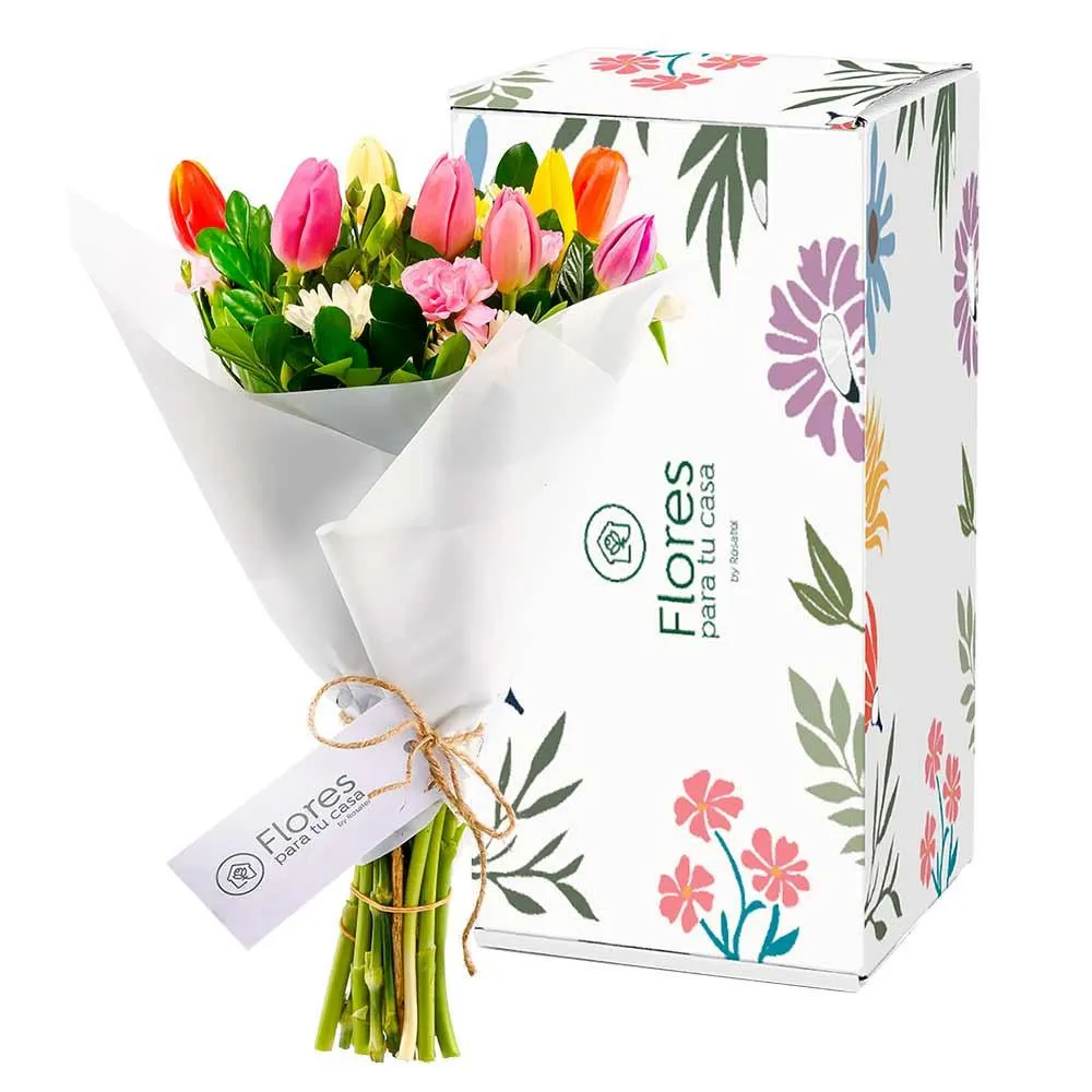 Ramo Rainbow Tulipanes