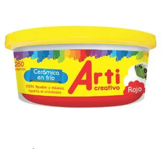 Ceramica En Frio Arti Creativo Pote 250g Rojo