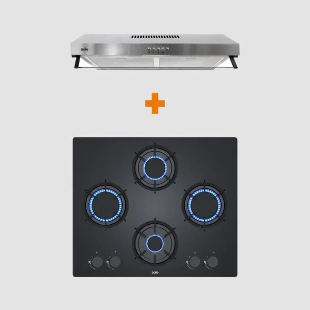 Combo Encimera 078 + Campana Roma 60cm