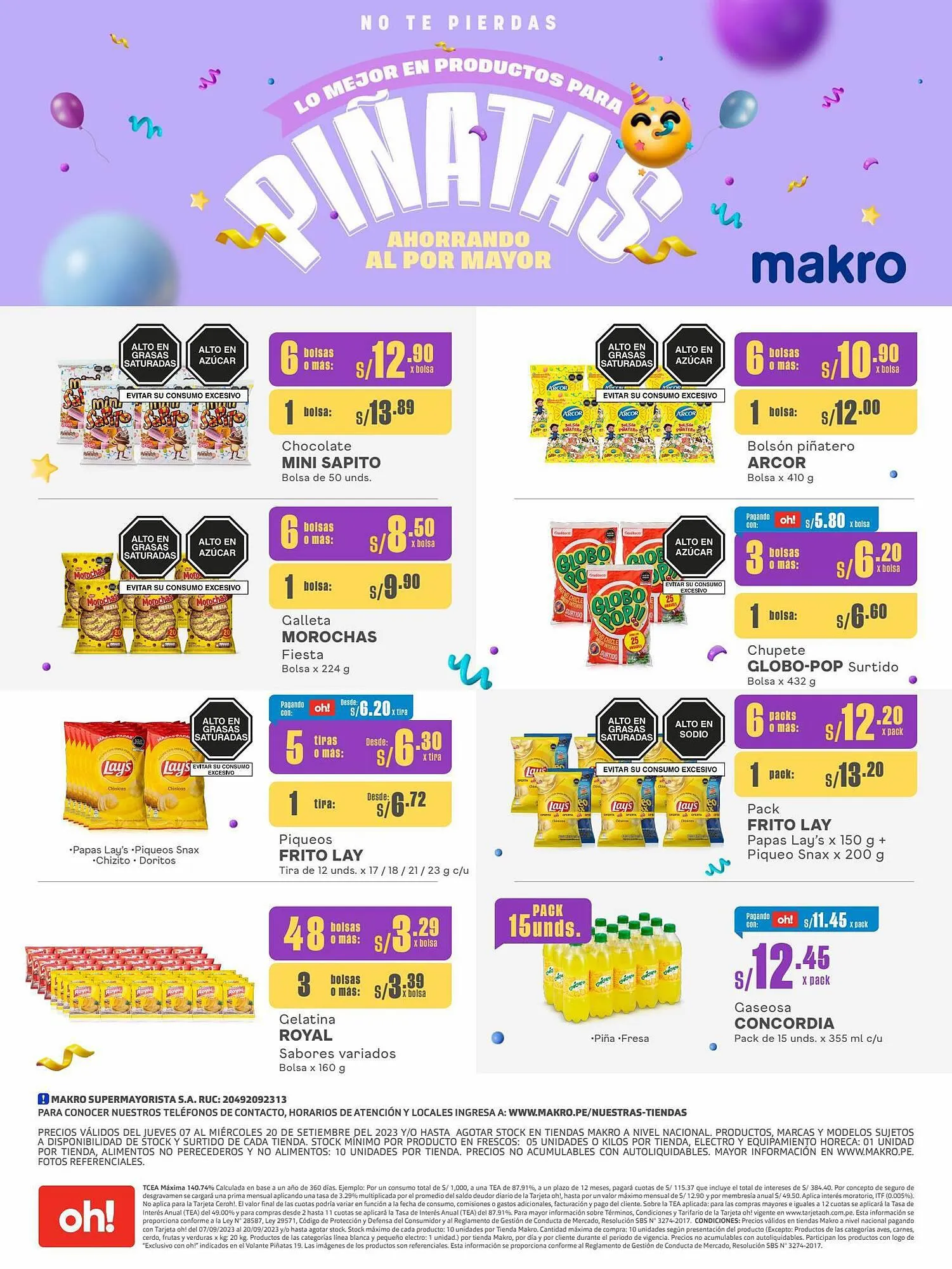 Catalogo de Catálogo Makro 7 de setiembre al 20 de setiembre 2023 - Pag 1