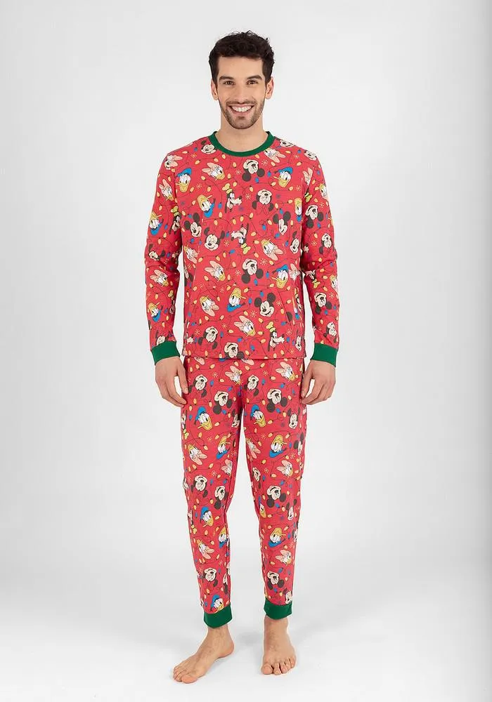 PIJAMA PANTALON DISNEY HOMBRE ALGODÓN ROJO - D6758