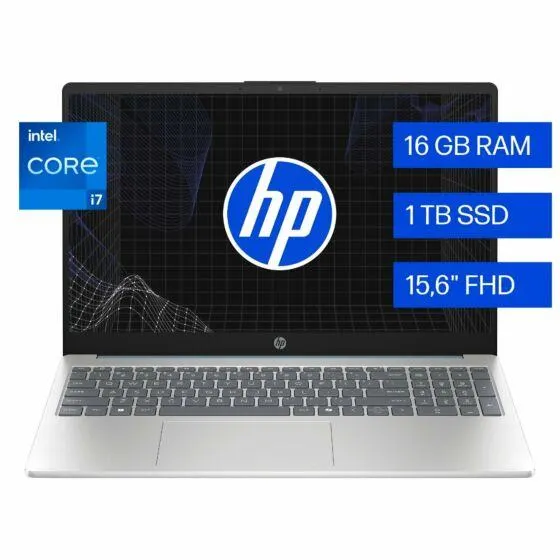 Laptop HP 15-fd0277la, Intel Core i7, 16 GB, 1 TB SSD, 15.6, FHD Windows 11 Home