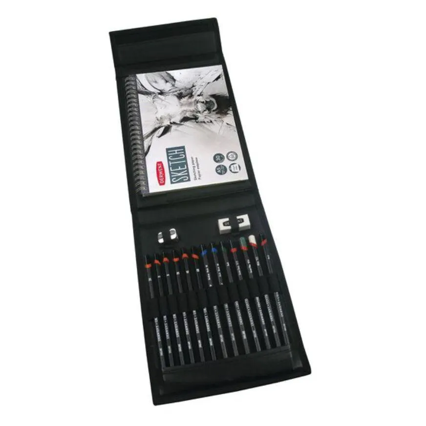 Set Sketch Derwent Lápices + Block Wallet X 13