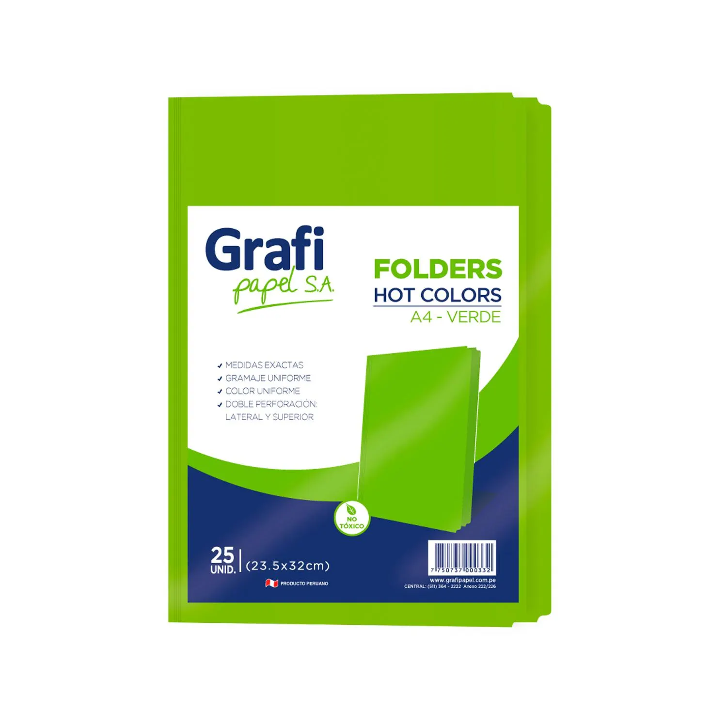Folder Grafipapel Manila A4 Verde - Pqte x 25