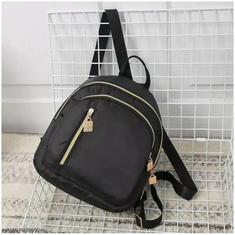 Bolso mochila juvenil coreano negro