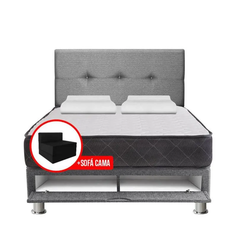 Dormitorio Samay 2 Plazas + Tarima C/ Sabanera + Cabecera + Sofá Cama