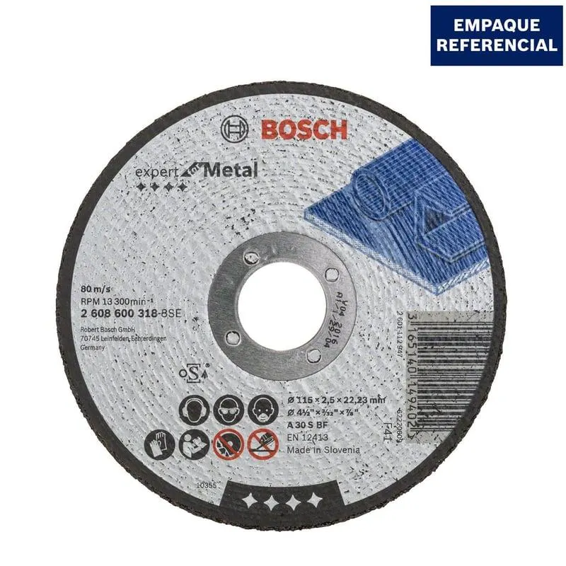 Disco Corte Acero para acero 4 1/2" Bosch